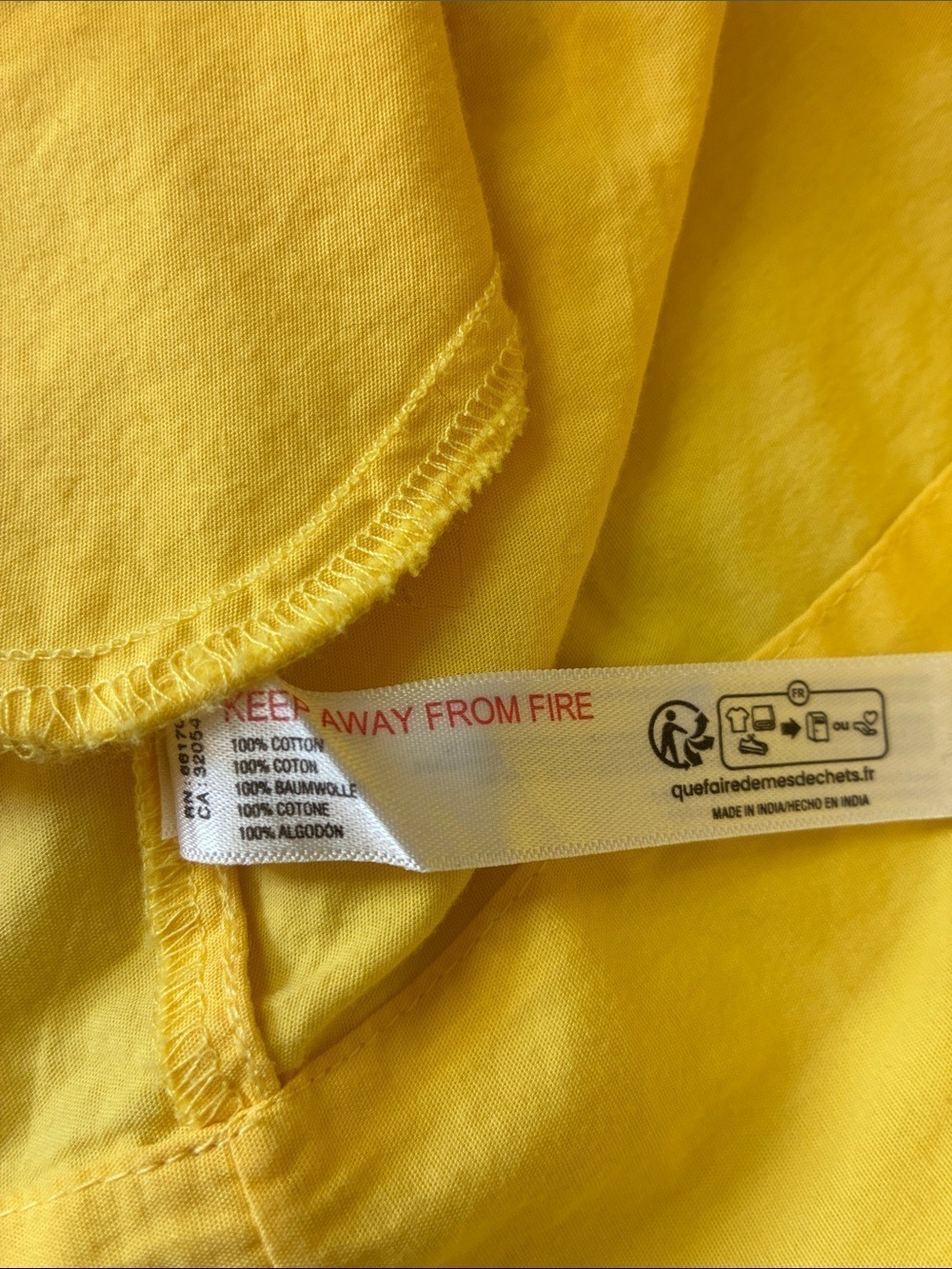Free People Misha Mini Dress Yellow Polo Collar Pockets S - Picture 9 of 9